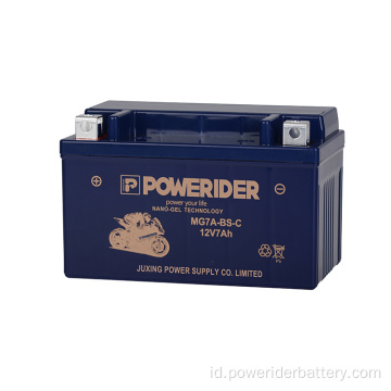 12V 7Ah YTX7A-BS Nano-Gel Tech Motor Starter Baterai